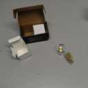 QOGRISUN 2 Pack Gold Cabinet Knobs, 1-1/4" Round Clear Glass and Brass Drawer Knobs, Modern Decorative Pulls for Kitchen Cupboard, Dresser & Bathroom Vanity Hardware