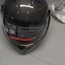 SPARK DOT Approved Modular Flip-Up Dual Visor Motorcycle Full Face Helmet for Adults Men & Women (Carbon Fiber, Medium)