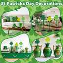 3 Pieces St. Patrick's Day Decorations Green Lucky Tiered Tray Decor, St. Patrick's Table Tray Decor Shamrock Wooden Set, Irish-Themed Shamrock Decor, Shamrocks for Home Decor