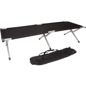 Trademark Innovations 75" Portable Folding Camping Bed and Cot (Black)