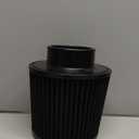 RYANSTAR 76mm 3" High Flow Round Tapered Cone Cool Air Filter Cleaner with Top Filter Design Short 163mm tall Black