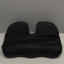 Amazon Basics Comfortable Seat Cushion for Office Chairs, Enhanced Memory Foam, Black