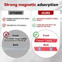 12 Pack Magnetic Toolbox Labels with Tool Icons - Upgraded Strong Magnets, Reusable No Glue Drawer Tags for Garage Workshop Organization(Black)