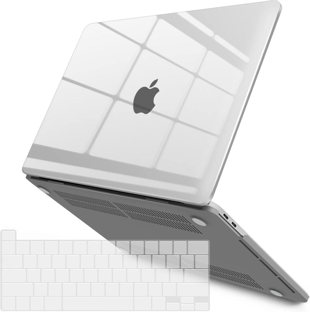 IBENZER Compatible with MacBook Pro 13 Inch Case M2 M1 2026 2025 2024 2023 2022 A2338 A2289 A2251 A2159 A1989 A1706 A1708, Hard Shell Case & Keyboard Cover for Mac Pro 13, Crystal Clear, T13CYCL+1A