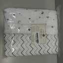 American Baby Company 2 Pack 100% Natural Cotton Fitted Crib Sheets 52" x 28" - Soft, Breathable, Hypoallergenic & Gentle Toddler Bed Sheets, Gray Star/Gray Zigzag, Neutral for Boys & Girls