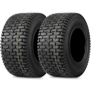 (2 Pack) 16x6.50-8 Lawnmower Tubeless Tire, 16x6.5-8 for Tractor Riding Lawn Mowers, 4 Ply, Turf-V Pattern
