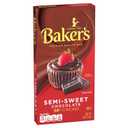 Baker's Semi-Sweet Chocolate Premium Baking Bar with 56% Cacao, 4 oz Box