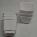 6" Square Plastic Plant Pots,White Nursery Pots with Saucers,Seedling Nursery Transplanting Planter Container for Plants,Garden,Flower,Home,Office,Balcony Decor,Indoor,Outdoor 6pcs