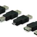 GE Universal USB 2.0 Adapter Kit, 6ft. A Male to A Female Extension Cable, 4 Adapters Included: A Male to B Male, 4 Pin, 5 Pin, A Male to Micro USB, 33758