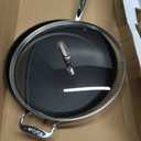 All-Clad HA1 Expert Nonstick 12-Inch Chef's Frying Pan with Tempered Glass Lid, Stay-Cool Ergonomic Handle, Dishwasher-Friendly, Oven-Safe Up to 350°F, Induction, Compatible with All Cooktops, Black