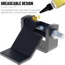 Weld on Trailer Hinges, Heavy Duty Dump Truck Trailer Metal Gate Hinges with Grease Zerk Fitting, Strap Style Short Leaf Truck Gate Hinges (4 Pack)