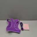 rabbitgoo Dog Harness Small Sized and Leash Set, Step in Soft Light Puppy Vest, Breathable Mesh Pet Harness, Reflective for Outdoor Safe Walking, Purple XXL 