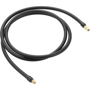 Motoforti Universal Tire Inflator Extension Tube Air Pump Extend Hose Adapter Tire Valve 70.87inch M8x0.8 10mm OD Durable Rubber Gold Tone Connector