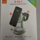 iLIVE 3-in-1 Wireless Charging Stand Black Qi Certified, White