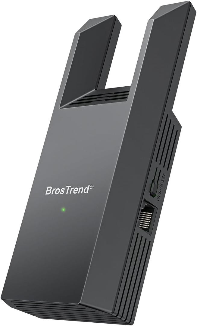 BrosTrend AC1200 WiFi to Ethernet Adapter with Gigabit Port, Dual Band Universal WiFi Bridge for Printer, PC, PlayStation, Xbox, Smart TV, Blu-Ray Player, DVR etc. Wireless to Wired Ethernet Adapter