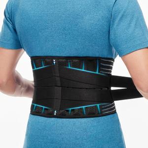 Back Braces for Lower Back Pain Relief with 6 Stays, Breathable Back Support Belt for Men/Women for work, Anti-skid lumbar support belt with 16-hole Mesh for sciatica