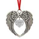 JUPPE Sympathy Gifts, Memorial Gifts for Loss of Loved One, Bereavement Thoughtful Gifts Angel Wings Christmas Tree Ornament, Half of My Heart is in Heaven Ornament Decor