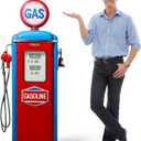 5.3 ft Gas Pump Cardboard Stand-up Cutout Life-Size Race Car Theme Party Decoration Gas Station Backdrop Photo Props Stand up Cardboard for Party Supply
