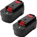 KINGTIANLE HPB18 Battery for Black+Decker 18V: Firestorm 2 Packs [Upgraded to 4500mAh] Ni-MH 4.5Ah Replacement for Black and Decker 18 Volt HPB18-OPE 244760-00 A1718 FSB18 Cordless Power Tool