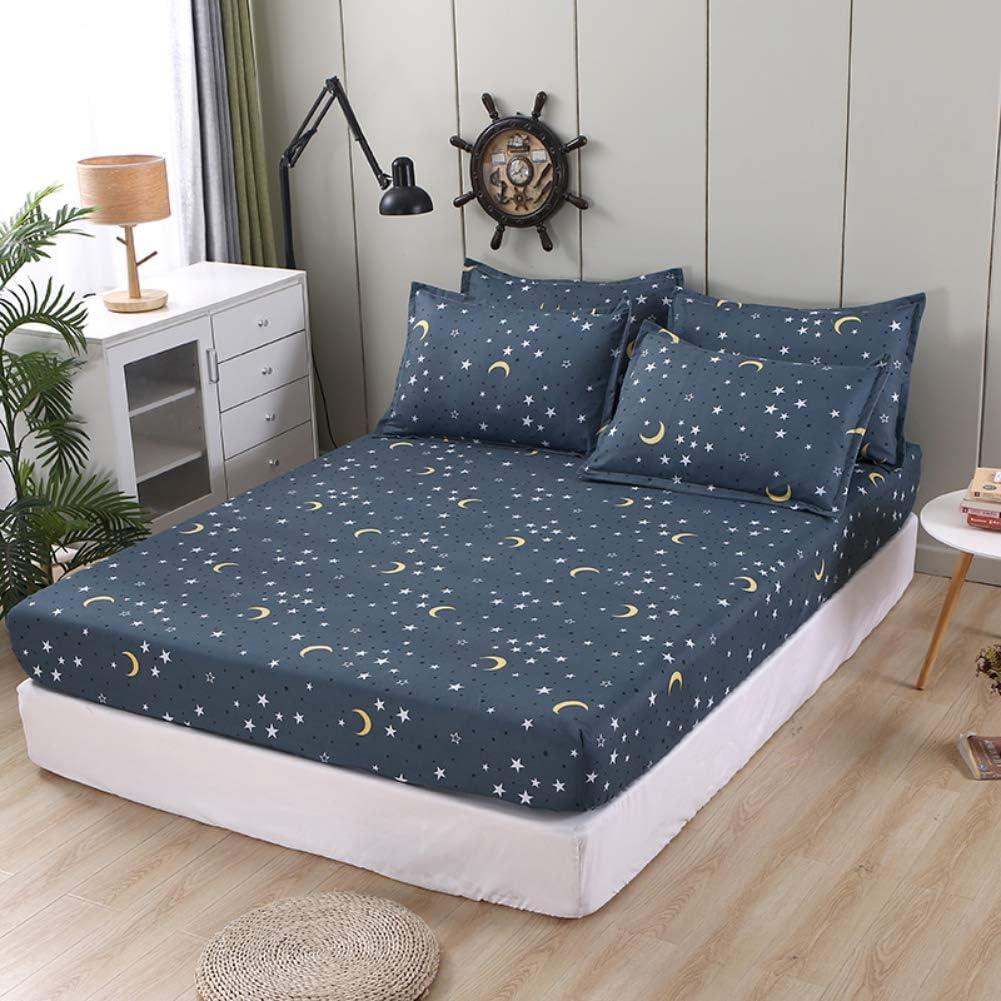 Feelyou Kids Galaxy Fitted Sheet Chic Starry Sky Bed Sheet Set Twin Size for Girls Boys Teens Bedroom Ultra Soft Twinkle Stars Moon Bedding Set Outer Space Themed Bed Cover with 1 Pillow Case (Stone)