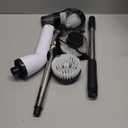 TUYU Electric Spin Scrubber, Full-Body IPX7 Waterproof Bathroom Scrubber with Power LCD Display, Adjustable Extension Handle, Cordless Shower Cleaner Brush for Bathtub Kitchen Wall Cleaning (Black)