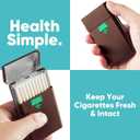 6 x Plastic Cigarette Case with Pull Down Off, Holds 20 Cigarettes (Fits 100mm 100S) (Brown)