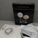 Lighted Makeup Mirror, 5000 mAh Rechargeable Double Sided Magnifying Vanity Mirror with 3 Colors, 1x/20x, 360 Rotation , Brightness Adjustable lighted mirror with magnification, Antique Bronze