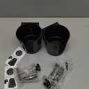 Universal Large Desk Cup Holder Clamp on, Heavy Duty Plastic Drink Holder for Table, Porch Swing, Patio Chair, Clip On Anti-Spill Bottle Holder for Most Cups, Bottles, Cans, Tumbles, Black, Pack of 2