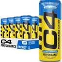 C4 Energy Drink 12oz (Pack of 12) - Frozen Bombsicle - Sugar Free Pre Workout Performance Drink with No Artificial Colors or Dyes (EXP 03/01/26)