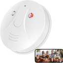1080P HD Wireless WiFi Indoor Camera Smoke Detector for Home Security with App Control & Motion Detection,Outdoor Camera with Night Vision & Loop Recording for Office/Garage/Shop,Easy to Use & Install (White)