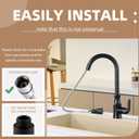 Angle Simple Kitchen Sink Sprayer, G 1/2 or 13/16 Inch Male Thread Connector, Tested to NSF/ANSI/CAN 61 & 372, Faucet Head Replacement, Stream Spray and Pause Mode, Matte Black