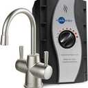 InSinkErator HOT250 Instant Hot and Cold Water Dispenser System, 2-Handle Drinking Water Faucet in Satin Nickel with 2/3-Gallon, Filter-Compatible, Stainless Steel Tank, HC250SN-SS