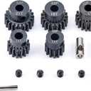RC Pinion Gear 32P 5mm Hardened Metal Pinion Motor Gear Set 13T 15T 17T 19T 21T with 3.175mm Coupler for 1/8 RC Car