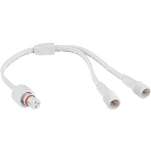 Y-Splitter for Permanent Outdoor Lights, Y-Shaped Extension Cable 1 Female to 2 Male, 3 Pin Power Cord for Dots String Light Compatible for H705A H705B H705C H706A H706B H706C