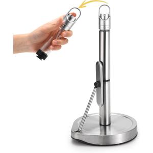 Paper Towel Holder with Spray Bottle for Kitchen Decor and Accessories - Paper Towel Holder Countertop for Kitchen Necessities - Freestanding Paper Towel Holders with Spray Pump for Home Necessities