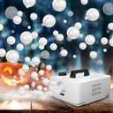 Fog Bubble Machine, 2 in 1 Professional Smoke Bubble Maker for Stage Party Halloween Christmas Wedding Birthday, 8000+Fog Filled Bubble Per Minute, 250W (White)