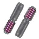 Youbella Cordless Hair Curling Iron Brush, Mini Travel Hot Straightener Comb, 3-in-1 Portable Wave Curling Wand, 1.5″ Ionic Heated Brush, USB Rechargeable Hair Curler, Gray – No Automatic Rotation