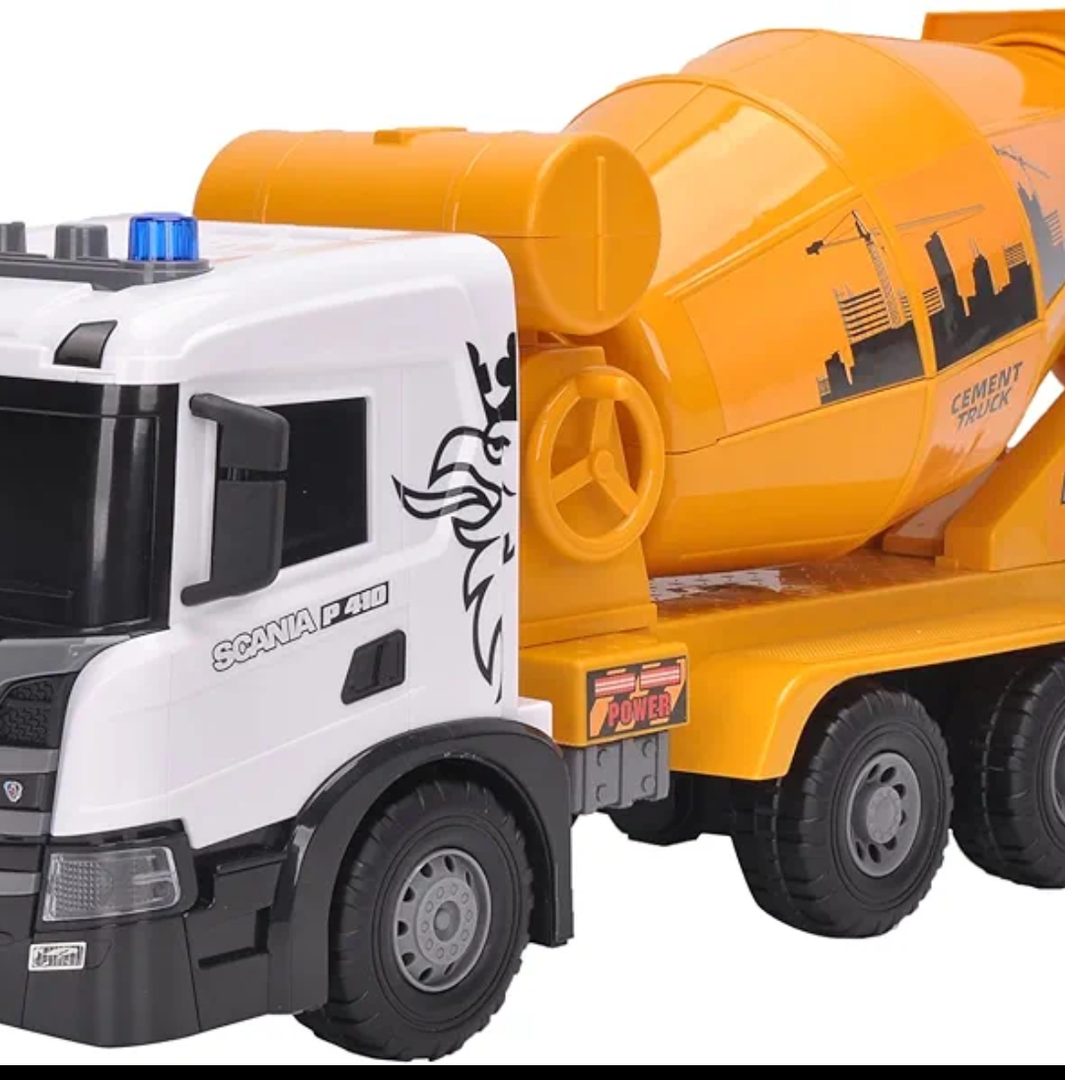 Smart BeBe Official Licensed Scania Friction Toy Crane Truck Extra Large Friction Truck with Crane Function Lights and Sounds Friction Toy Truck for Kids