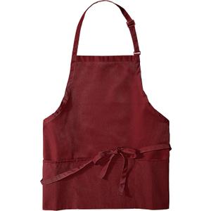 Uncommon Threads Unisex Adjustable 3 Pocket Restaurant Bib Apron (Red, XS)