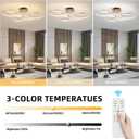 CANEOE Modern Ceiling Light Fixture,Gold Dimmable Led Ceiling Light with Remote Control for Living Room,5 Rings Flush Mount Ceiling Lamp for Living Room Bedroom Kitchen Lighting Fixtures Ceiling