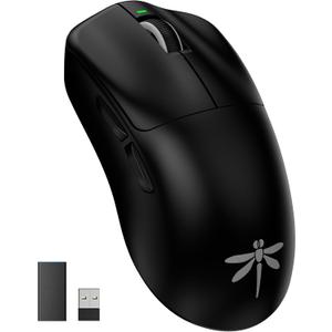 VGN Dragonfly F1 Pro Max Wireless Gaming Mouse, 130h Playtime Long Endurance, 55g Lightweight, PAW3395 26K DPI Flagship Sensor, 4000Hz Polling Rate Supported, Low Latency Esports Peripherals, Black