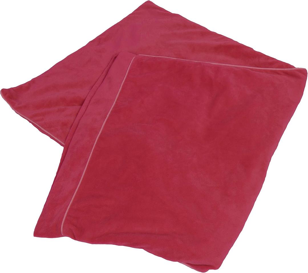 DreamTime Aromatherapy Blanket, Luxury Gift, Plush Lap Quilt, Soothing, Cinnamon Clove Scent (One Size, Red)