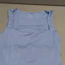 Avidlove Women's Square Neck Tank Top Double Lined Basic Crop Tops Going Out Shirt Slim Fit Summer Large, Light Blue