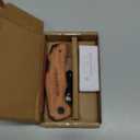 WORKPRO Folding Utility Knife with Stainless Steel Head, Quick-change Blade & Back Lock, Wood Handle Heavy Duty Box Cutter, 1PC Razor Knife with Extra 10PC SK5 Blades