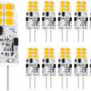 10pcs G4 LED Bulbs 1.5W Equivalent to 20W T3 Bi-Pin Base Halogen Bulb, 12V Warm White 2700K Light for Puck Light, RV, Under Counter Kitchen Lighting, Under Cabinet Light (Non-dimmable)