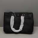 LOVEVOOK Laptop Tote Bag for Women 15.6 Inch Waterproof Leather Computer Bags Business Office Work Briefcase Black