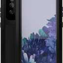 LOVE MEI Military Rugged Case for Samsung Galaxy S20 FE 5G, with Tempered Glass Screen Protector, Shockproof Dustproof Scratch Proof Hybrid Metal and Silicone Gel Heavy Duty Full Body Cover Black