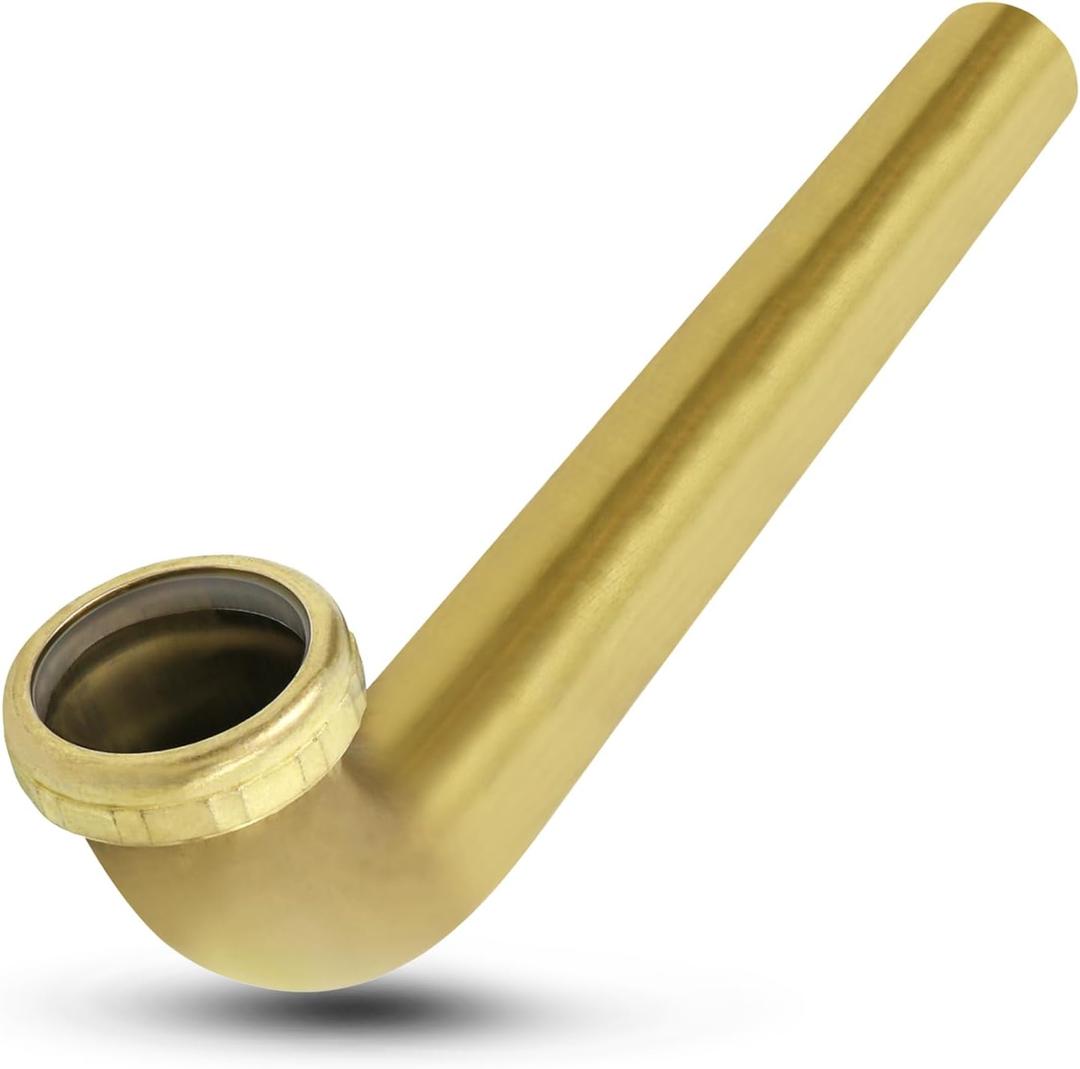 Flexcraft 21918-20 Slip Joint Waste Bend for Tubular Drain Applications 1-1/2 In. x 18 In, 20GA Brass