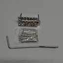 10.5mm Electric Guitar Bridge Chrome 6 Point tremolo bridge Stainless Steel Vintage Saddles Plate Zinc Alloy Block Compatible with 6 String Start Electric Guitar Replacement Parts