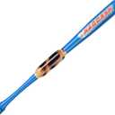 31"/ 35-oz Blue Heavy Weight Two Handed Baseball & Softball bat with Solid Pro Maple Wood for to Improve Strength, bat Speed, Overall Swing Trainer and Adult in Barrel Size 2.50 with Flame Work